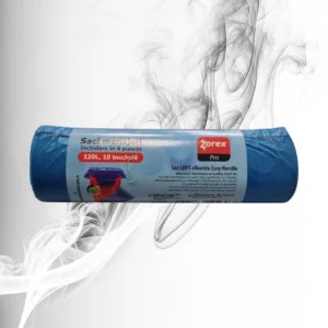 Zorex Pro Saci Menajeri cu Inchidere in 4 Puncte Albastri 120L/10buc 
